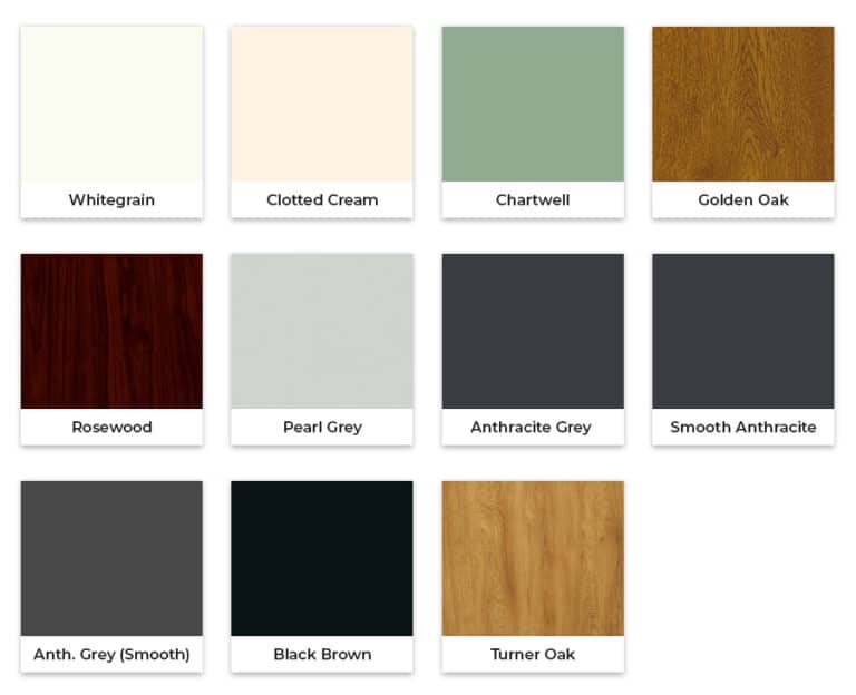 Rehau rio flush sash swatches