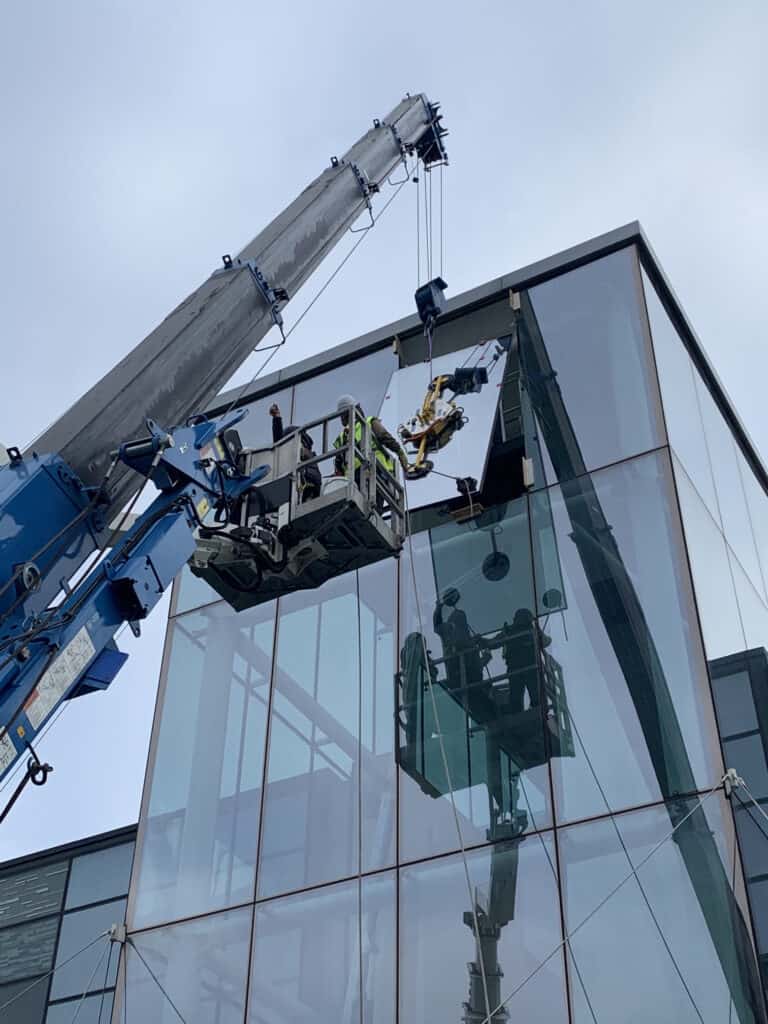 glass window high building office repair