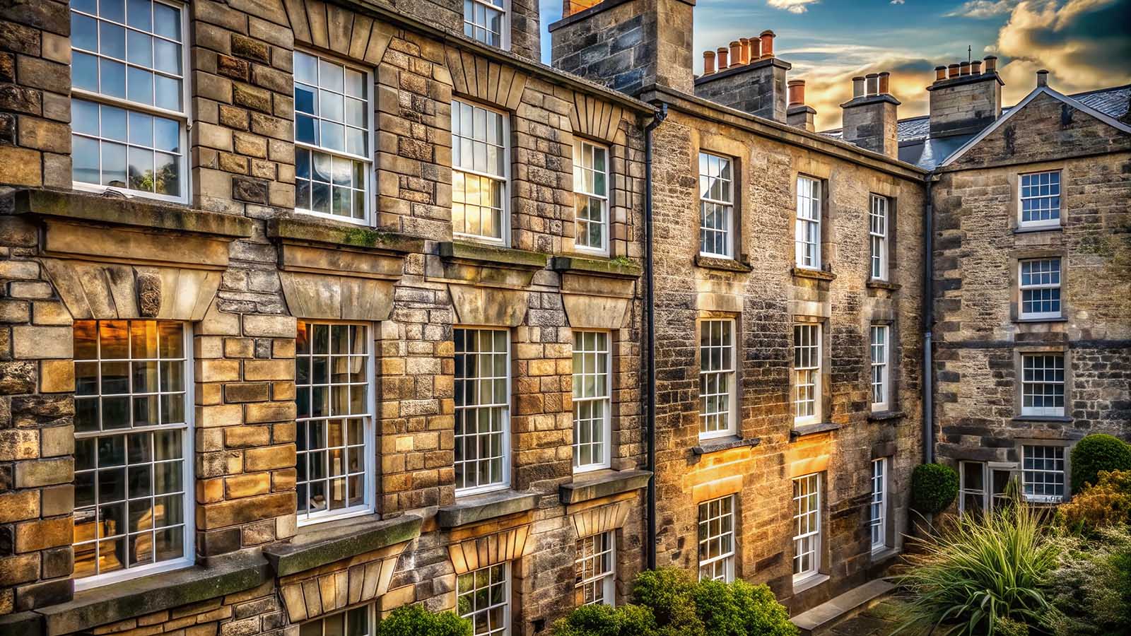 Captivating Double Exposure of Sliding Sash Windows